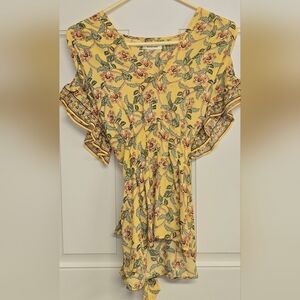 Women's Size Medium Max Studio Multicolored Yellow Paisley Blouse. BNWOT!✨️